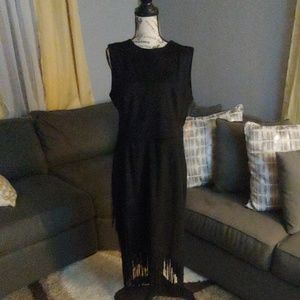 Rachel by Rachel Roy Fringe Faux Suede Dress